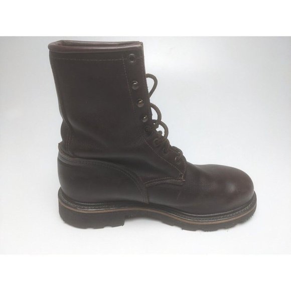 Vintage Red Wing Boots Men 8.5  D Red  Leather Military Combat Made in USA main image 9